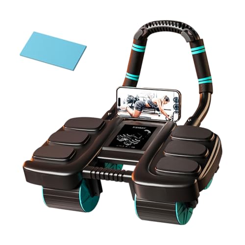 Vtizikl Ab Roller Exercise Wheel ,Abdominal wheel roller with Knee Mat - Automatic Rebound with 6 Elbow Supports,4 Wheels Abdominal Trainer,Core Strength Training Ab Trainer for Home Gym 2025