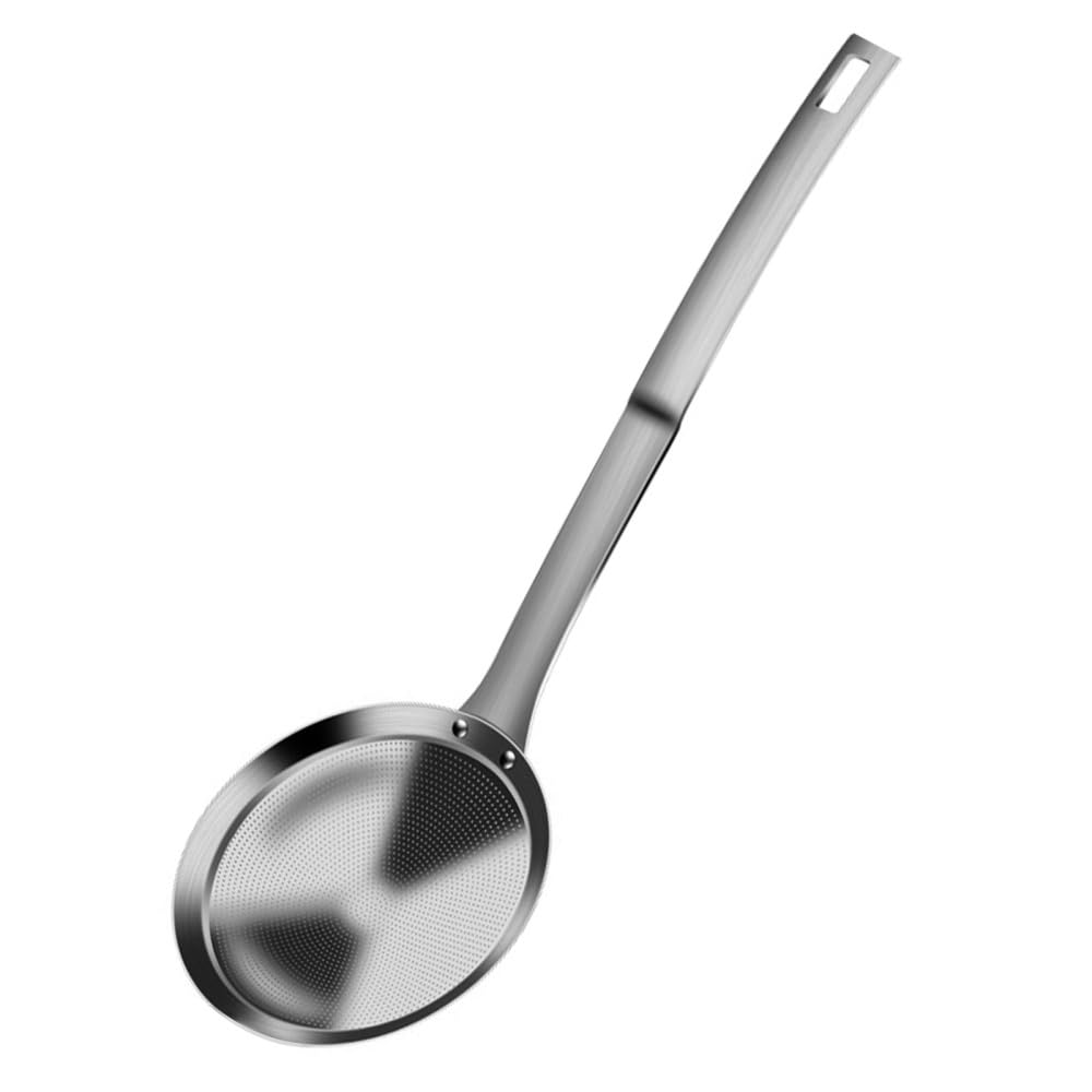 Strainer Skimmer,Fine Mesh Stainless Steel Colander Spoon with Handle for Fat Grease,Foam Stews Soup, Hotpot, Frying, Blanching Vegetables