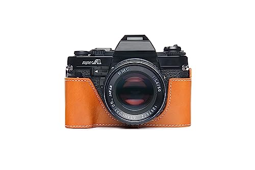 TP Original Pentax Super A 専用 ブルタイプ 本革 ボディケース サンディブラウン