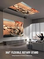 【Now with Netflix & 3000ANSI】Smart 4K Projector with WiFi and Bluetooth, VISSPL 3D Dolby Audio and Auto Focus Portable Outdoor Projector, Movie Home Theater Projectors TV Lamp Bulb for Bedroom/Ceiling — image 9