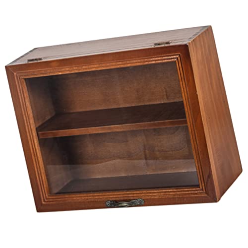 PATKAW Schattenbox aus Holz, Vitrine für Schnapsgläser, Sammlerstück, freistehende Box für Zuhause, Küche, Dekoration