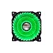 Ventola per computer a LED da 120 mm, ventola per PC ad alte prestazioni, ventola per bilanciamento dell'aria e curva, ideale per case computer e PC (colore: verde)