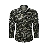JSPOYOU Men's Camouflage Tactical Cargo Work Shirt Button Down Long Sleeve Bomber Jackets Big and...