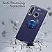 Newseego Compatible with Huawei P30 Lite Case,360 Degree Adjustable Ring Stand,Frosting Thin Soft Protective and Finger Ring Holder Kickstand Fit Magnetic Car Mount for Huawei P30 Lite-Blue+Blue