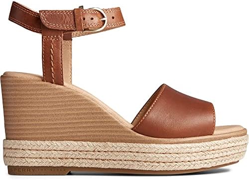 Sperry Women's Fairwater Plushwave Wedge Espadrille Sandal, Tan, 8.5 | Image 3