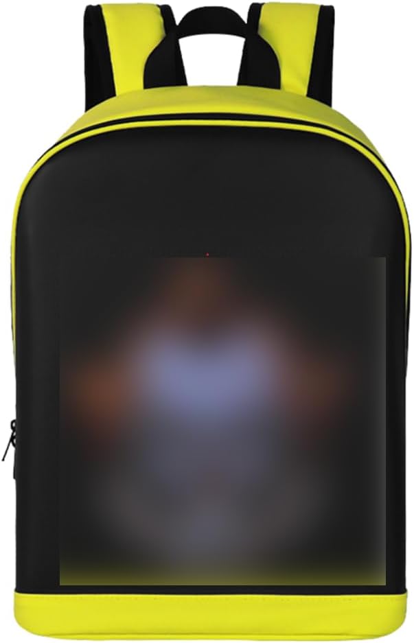 SXMA LED Display Backpack Laptop Smart Locomotive Backpack, Outdoor Motorcycle Cycling Back Pack Luggage Bag for Camp Travel, T2 (yellow)