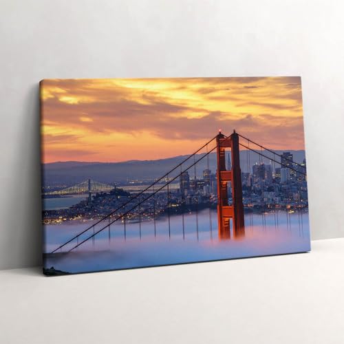Tableau photo sur toile pont de San Francisco pour déco bureau