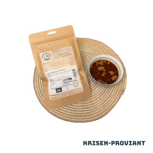 Krisen-Proviant - Gulasch (vegan) Paprikasosse Notvorrat/Notration 5J. haltbar, Survival Food Prepper Outdoor Notfall Nahrung – Bild 4