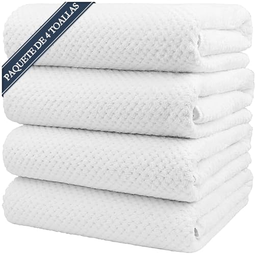 La Mejor Selección de Toallas para baño , tabla con los diez mejores. 41 YOKNETIG Toallas de Baño,4pcs Toallas Microfibra Suaves y Ultra Absorbentes, Toalla Gimnasio Secado Rápido,Toalla Playa Multipropósito para Baño, Camping, Hotel, Gym y SPA,...