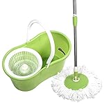 PRO 360 Rotating Spin Magic Mop Bucket No Foot Pedal Green