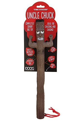 DOOG - The Sticks Uncle Chuck Fetch Toys Safer Than Real Sticks, Splinter Free, Glow-in-The-Dark Eyes, Floats, Easy to Clean