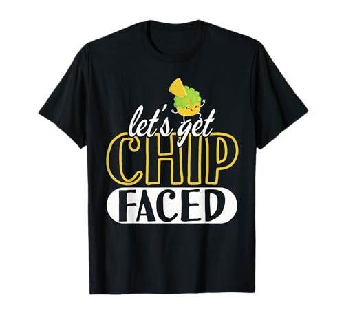 Funny Let's Get Chip Faced Guacamole comida mexicana Camiseta