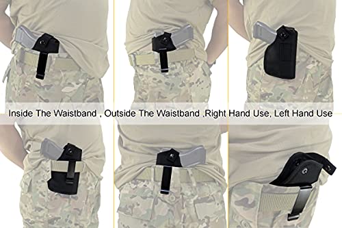Depring Concealed Carry Holster Carry Inside Or Outside The Waistband Universal Fits Handgun With Laser Or Light Attachment Black #TOP5