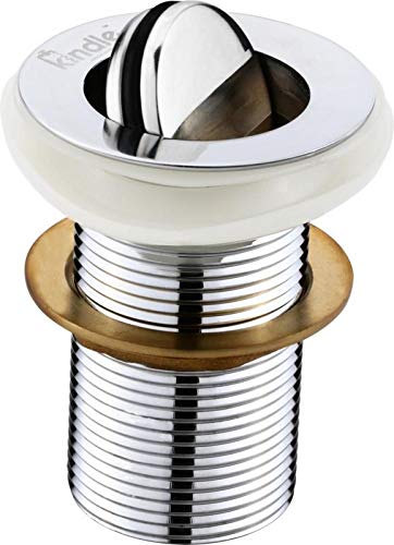 KI Stainless Steel Waste Coupling Stopper with Brass Fittings (Full Thread) for Wash Basin - Durable and Leak-Proof Sink Drain Stopper (3-inch)