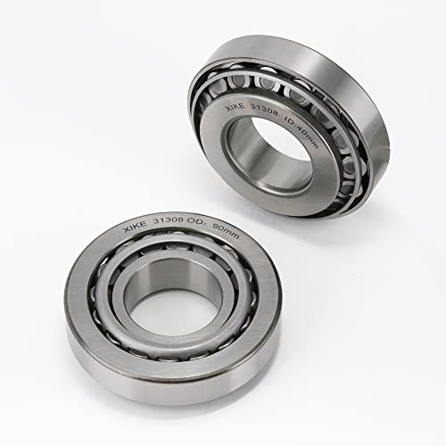 XIKE 2 Pcs 31308 Tapered Roller Bearings 40x90x25.25mm Cone and Cup Set, Fits DIY/ATV/Auto/Truck/Trailer Wheels, Transmission＆Engine, Industry/Engineering/Agriculture/Garden Machinery and Reducer.
