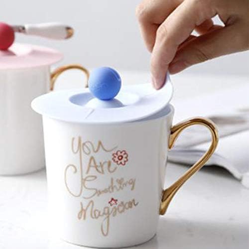5 Pcs Silicone Cup Lids Reusable Anti-dust Cup Cover Silicone Drink Cup Lids for Coffee Cup Beer Mug Wine Glass