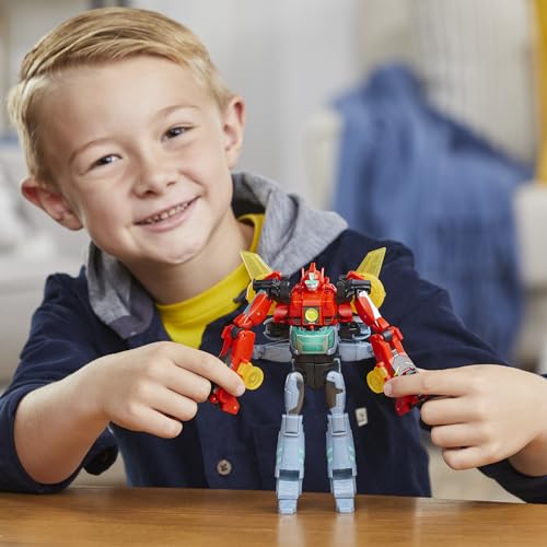 Transformers EarthSpark Cyber-Combiner, Figurines Terran Twitch et Robby Malto, Jouets pour Enfants 6 Ans et Plus, Figurines d'action Transformables, pour Garçons et Filles