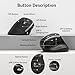 acer Ergonomic Mouse Wireless, Vertical Computer Mouse for Office, Ergo Mice Rechargeable for Medium to Large Sized Hands, 2.4GHz USB Receiver, 800/1200/1600 DPI, 6 Buttons for Laptop, PC and Desktop