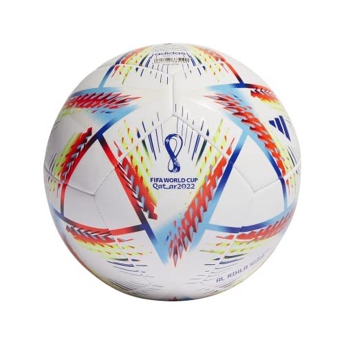 Adidas Unisex-Adult Fifa World Cup Qatar 2022 Al Rihla Training Soccer Ball, White/Pantone, 5 #TOP1