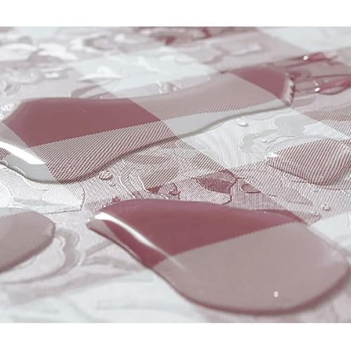 Nappe ronde en plastique PVC doux imperméable 180-220 cm pour table de salon - 5