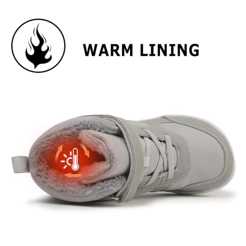 Kids Winter Barefoot Snow Boots: Comfort Warmth - Wide Toe Box Hiking Boots for Toddler/Boys/Girls2