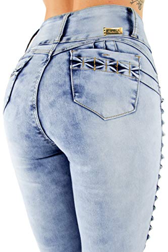 Colombian Design Butt Lift Push Up Mid/High Waist Skinny Denim Jeans (ML2)2