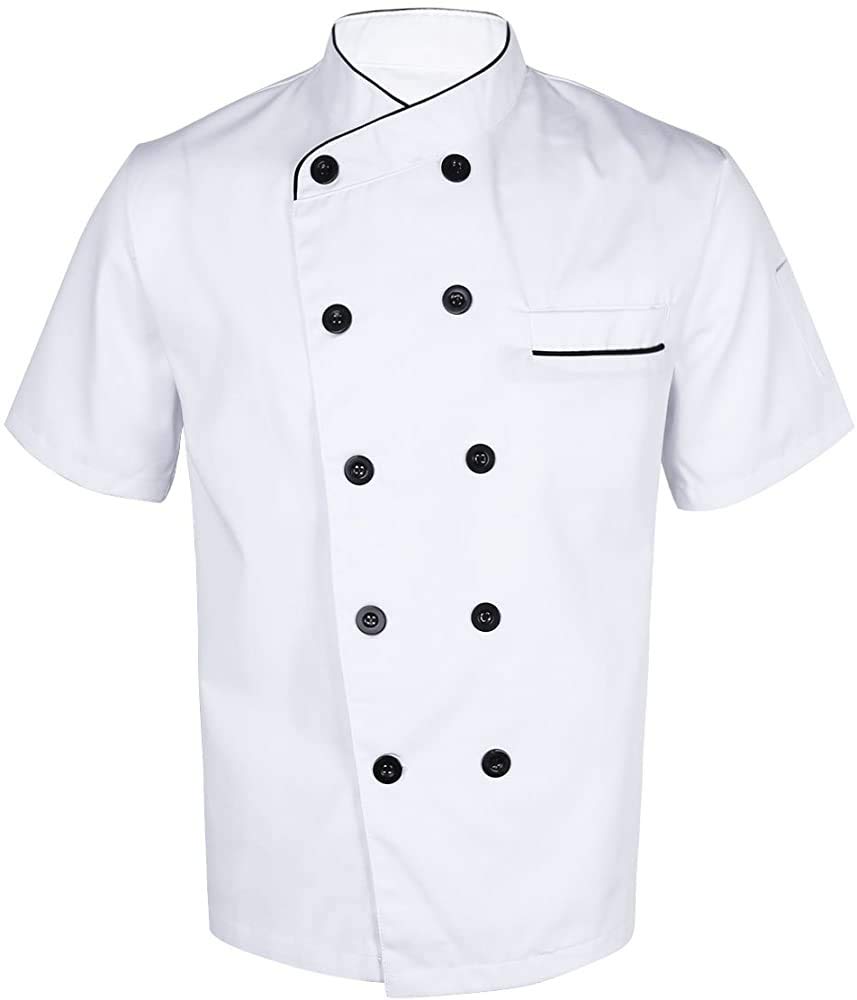 genericChef Jacket White Half Sleeves by Experto Uniform