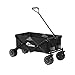 Produktbild SAMAX Bollerwagen Handwagen Gartenwagen Strandwagen Klappbar Faltbarer Bollerwagen Transportwagen - Schwarz / Grau