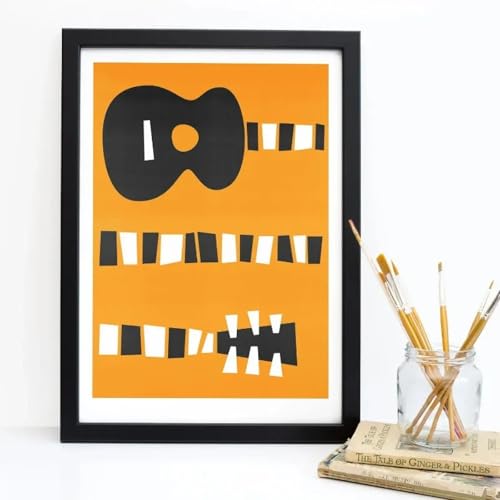 Guitare piano batterie déco murale chic pour sublimer un mur