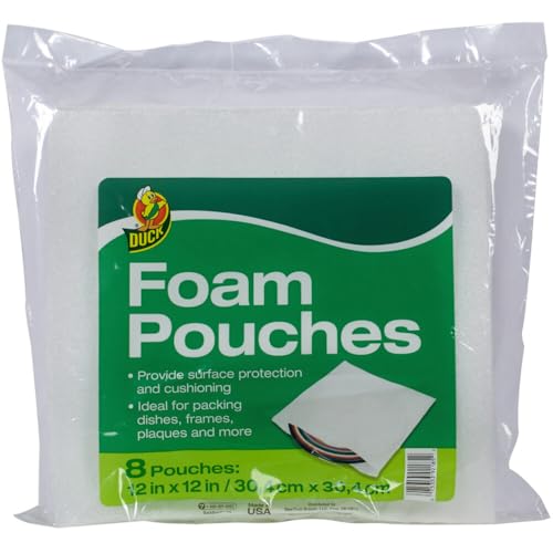 Duck Brand Foam Pouches, 12x12 Inches, 8 Pouches per Pack (281847)
