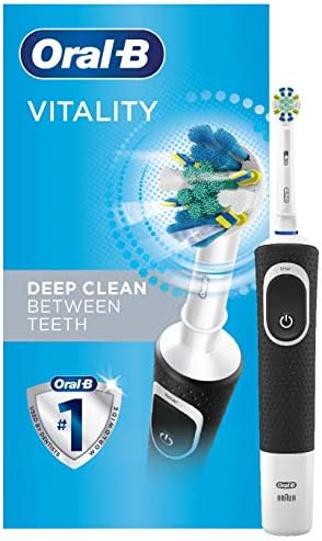 Oral-B Vitality FlossAction Electric Toothbrush with Replacement Brush Head, Black