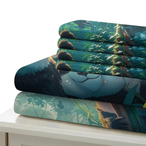 Housse de couette Panda 3D respirante pour literie simple infroissable - 6
