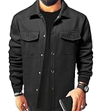 ZUOYIMEI Men Jacket Men Lightweight Comfortable Transition Jacket Men Fashion Trend Long Sleeve Jacket Men Outdoor Jacket Men Casual Jacket B-Black L