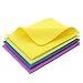 The Ultimate Cloth, Mirafiber - Advanced Microfiber Cleaning Cloth Reusable, EcoFriendly Chemical Free, Superior Multi-Surface Cleaning Cloth 4 Pack: 1 Lime, 1 Blue, 1 Purple, 1 Yellow, Size Medium