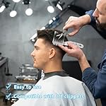 2Pcs Fade Comb for Men Hair Cut Barber Hair Fade Tool Blending Combs for Fades Suit for Home Salon Compatible with All Clippers Barber Accessories(Black Grey) - Image 4