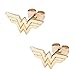 DC Comics Women's Wonder Woman Gold Plated Stud Earrings, One Size