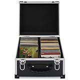 Couleur : noir Tomostar Étui de CD, Étui de Rangement Range Boîtier Coffret pour 40 CD Aluminium ABS Noir