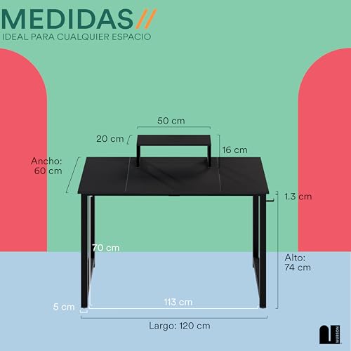 Oficina, Home escritorio negro Marca MUBSON (3)