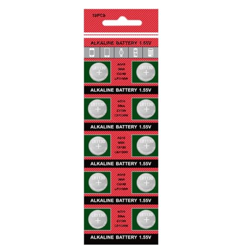 Chenxi Studio 1.55V AG10/389/LR1130 Coin Cell Button Batteries for Low Power Devices Electronics (Pack of 10/20pc)