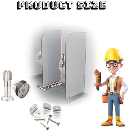 Durable Wall-Mounted Men's Urinal Screen Partition, PVC with Accessories for Schools & Public Restrooms - Enhance Hygiene & Functionality