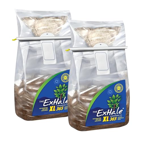 Exhale Homegrown CO2 XL 365 - Self-Activated CO2 Bags for Indoor Grow Rooms & Grow Tents - Foliage Mushroom Bags - Best CO2 Bags