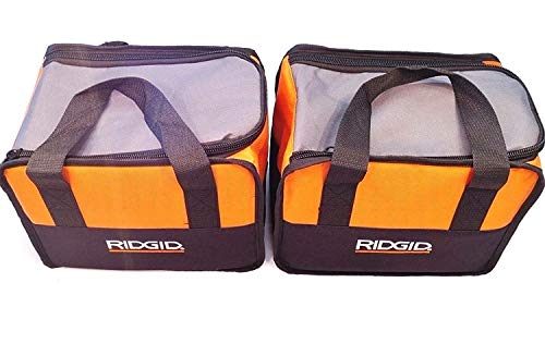 (2) Ridgid Tool Bags (11”x8”x5”) Carrying Cases For 18v Drill Impact & Battery