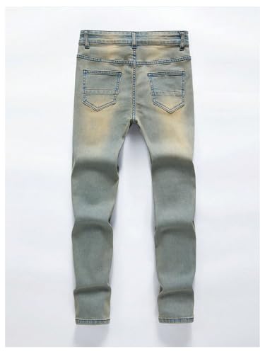 SweatyRocks Boy's Slim Fit Jeans Button Zipper Denim Pants with Pockets2