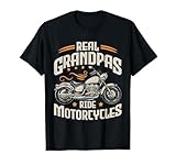 Mens Real Grandpas Ride Motorcycles Funny Motorcycle Lover Biker T-Shirt