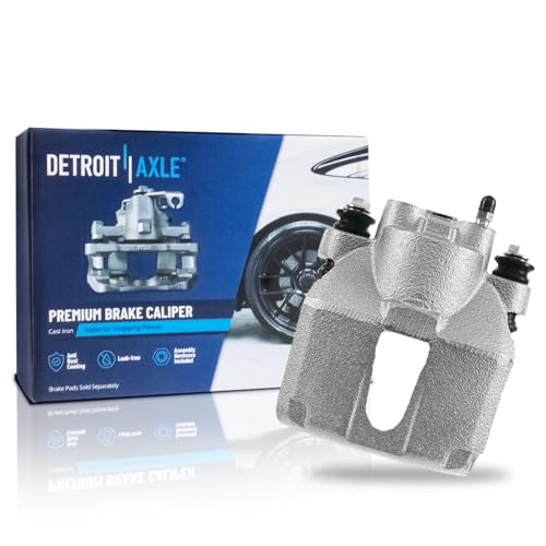 Image of Detroit Axle - Rear Left Brake Caliper for Ford Expedition F-150 F-250 | Lincoln Town Car Navigator Blackwood [for Forward Mount Caliper], Driver Side Disc Brake Caliper Replacement