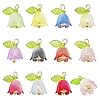 Julie Wang 50PCS 3D Mixed Color Bell Flower Charm Acrylic Floral Pendant for Bracelet Necklace Earrings Jewelry Making Spring Fairytale Theme Decor Crafts DIY Supplies #5