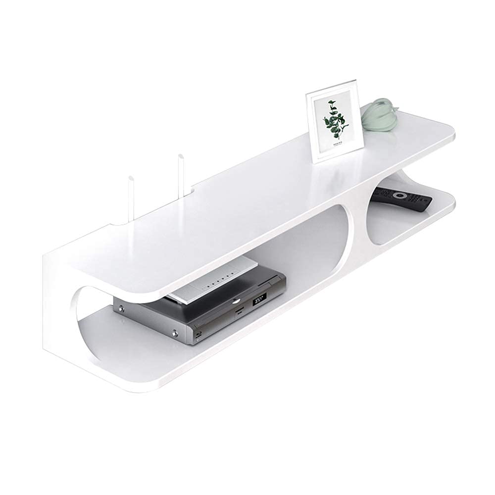 Armario de Soporte de Tv Flotante Armario de Pared Consola Multimedia para Sala de Estar para Set-Top Box Router Mando a Distancia/a/90X22X15Cm