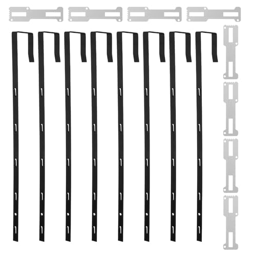 Kisangel 8 セット調整可能ドア用ミラーホルダークリップ 重量対応属製壁掛けブラケット ユニバーサル鏡用ハンガーキット クローゼット浴室寝室