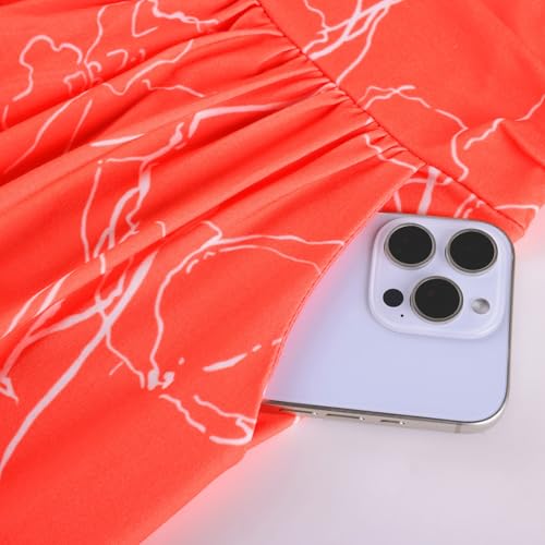 Image of GRACE KARIN Women Strapless Dress Casual Loose Ruched Long Maxi Dress with Pockets