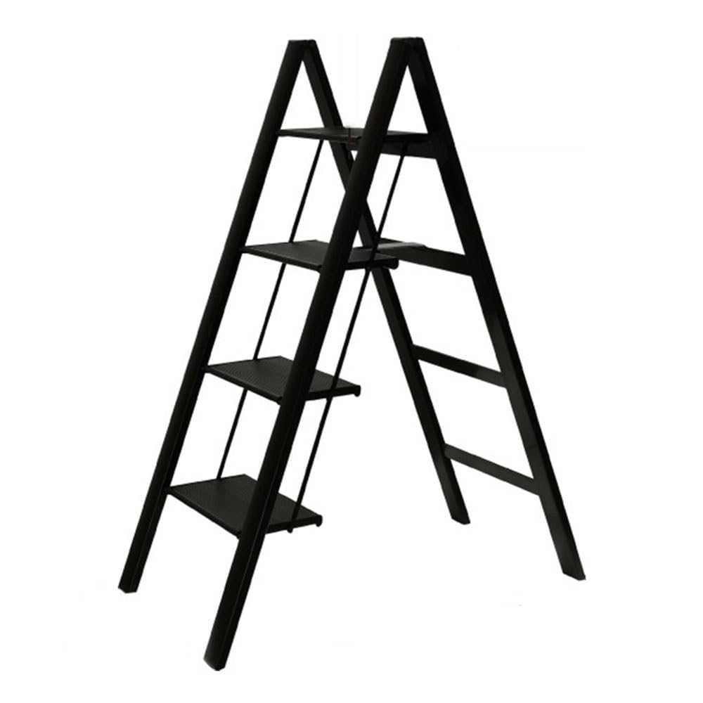 step ladder Home Step Ladder 4-Step Folding A-Frame Multifunctional Flower Stand Storage Wide Pedals Easy to Move Stable for warehouse
